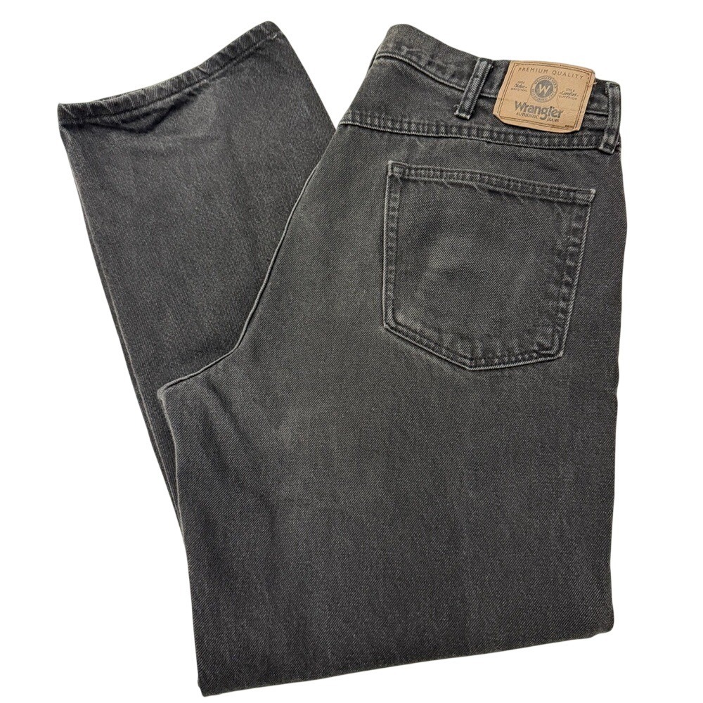 Wrangler Men's Dark Gray‎ Straight Jeans